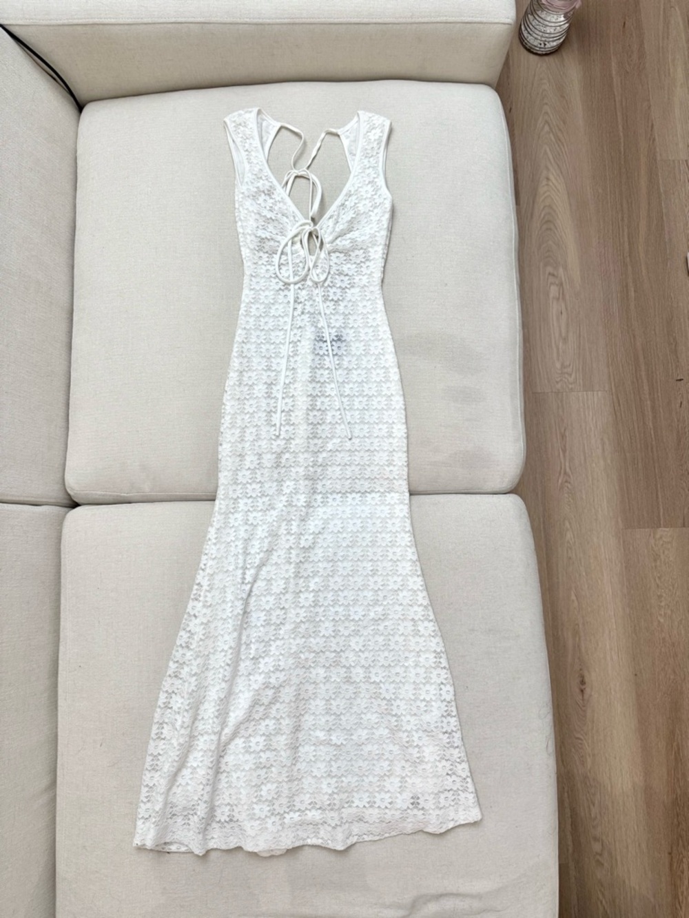 NWOT Bardot Lace Maxi Dress — White (XS)